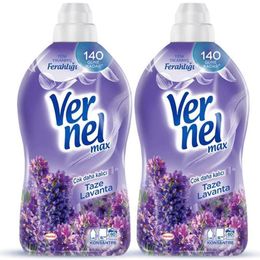 Vernel Max Taze Lavanta Konsantre 2x1440 ml Çamaşır Yumuşatıcı