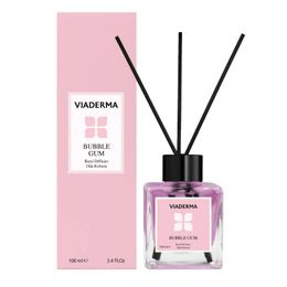 Viaderma 100 ml Kare Şişe BubbleGum Esansı Bambu Çubuklu Oda Kokusu