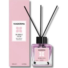 Viaderma 100 ml Kare Şişe BubbleGum Esansı Bambu Çubuklu Oda Kokusu