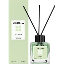 Viaderma 100 ml Kare Şişe Hamam Esansı Bambu Çubuklu Oda Kokusu