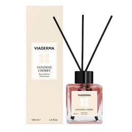 Viaderma 100 ml Kare Şişe Japon Kiraz Esası Bambu Çubuklu Oda Kokusu