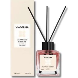 Viaderma 100 ml Kare Şişe Japon Kiraz Esası Bambu Çubuklu Oda Kokusu