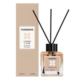 Viaderma 100 ml Kare Şişe Kahve Esansı Bambu Çubuklu Oda Kokusu