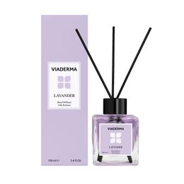 Viaderma 100 ml Kare Şişe Lavanta Esanslı Bambu Çubuklu Oda Kokusu