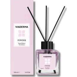 Viaderma 100 ml Kare Şişe Pudra Esas Bambu Çubuklu Oda Kokusu