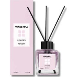Viaderma 100 ml Kare Şişe Pudra Esas Bambu Çubuklu Oda Kokusu