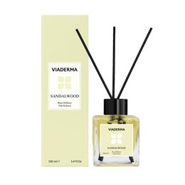 Viaderma 100 ml Kare Şişe Sandal Ağacı Bambu Çubuklu Oda Kokusu
