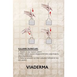 Viaderma 100 ml Kare Şişe Yasemin Esansı Bambu Çubuklu Oda Kokusu