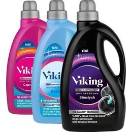Viking Renkliler Hassas Ciltler ve Siyahlar 3x2.7 lt Sıvı Çamaşır Deterjanı