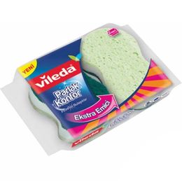 Vileda 2'li 12'li Paket Parlak Konfor Oluklu Sünger