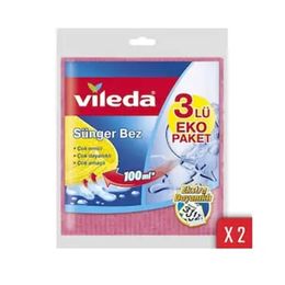 Vileda 2'li Paket Ekstra Dayanıklı 3'lü Sünger Bez