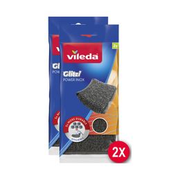 Vileda 2x2'li Glitzi Power Inox Bulaşık Süngeri