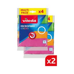 Vileda 2x4'lü 36x34 cm Mikrofiber Colors XL Temizlik Bezi