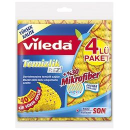 Vileda %30 Mikrofiber Novolon 4'lü Eko Paket Temizlik Bezi
