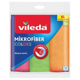Vileda 3’lü Colors XL Mikrofiber Temizlik Bezi