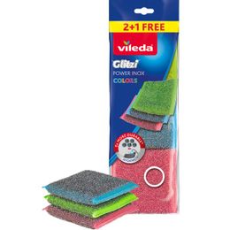 Vileda 3'lü Power Inox Colors Çelik Bulaşık Sünger