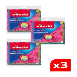 Vileda 3x4'lü Colors Renkli Mutfak Bezi