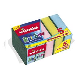 Vileda 5'li 2'li Paket Rainbow Ekonomik Bulaşık Süngeri