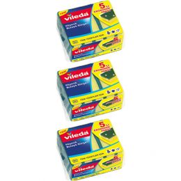 Vileda 5'li Ekonomik Paket 3 Adet Yeşil Düz Sünger