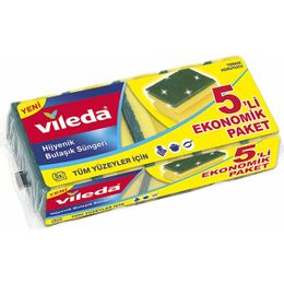 Vileda 5'li Yeşil Klasik Oluklu Sünger