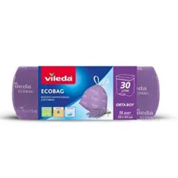 Vileda Büzgülü Lavanta Kokulu Orta Boy 15 Adet 55x55 cm Çöp Torbası