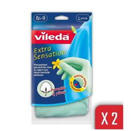 Vileda No:8,5-9 Büyük Boy 2'li Extra Sensation Temizlik Eldiveni