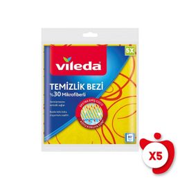 Vileda Renkli 5x5'li Tüm Yüzeylerde Mikrofiber Temizlik Bezi