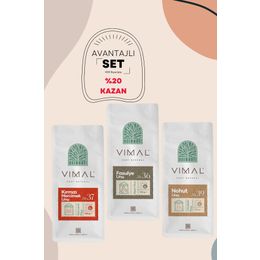 Vimal 500 gr Kırmızı Mercimek Unu + 500 gr Fasulye Unu + 500 gr Nohut Unu