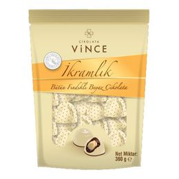 Vince İkramlık 360 gr Bütün Fındıklı Beyaz Çikolata