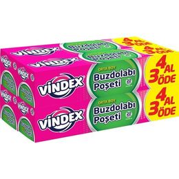 Vindex Buzdolabı Poşeti Orta Boy 20 Adet 4 Al 3 Öde