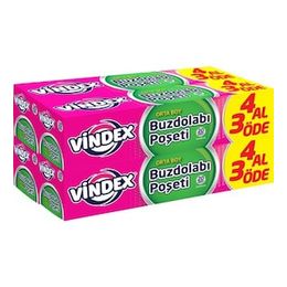 Vindex Buzdolabı Poşeti Orta Boy 20 Adet 4 Al 3 Öde