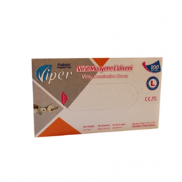 Viper Pudrasız L 100 Adet Vinil Şeffaf Muayene Eldiveni