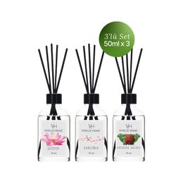 Vivaldi Home 3x50 ml Lotus, Sakura, Sandal Ağacı Çubuklu Oda Kokusu
