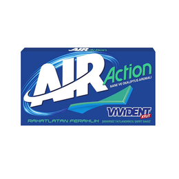 Vivident 33 gr Air Action Nane ve Okaliptus Aromalı Şekersiz Tatlandırıcılı Şerit Sakız