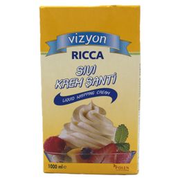 Vizyon Ricca Bitkisel Sıvı 1 lt Şekerli Krem Şanti