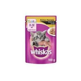 Whiskas 100 gr Kümes Hayvanlı Soslu Yavru Kedi Maması