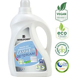 Worldchem Beyazlar İçin Konsantre 2 lt Bitkisel Sıvı Çamaşır Deterjanı