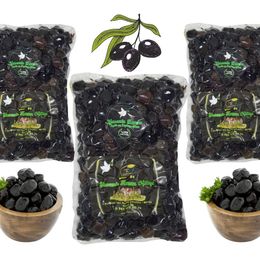 Yasemin Hanım Çiftliği 3x1000 gr Gemlik Tipi Doğal Siyah Zeytin