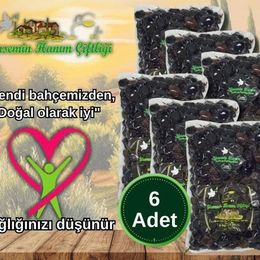 Yasemin Hanım Çiftliği 6x1000 gr Gemlik Tipi Doğal Siyah Zeytin