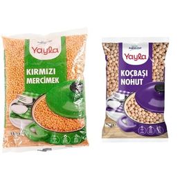 Yayla 1 kg Kırmızı Mercimek + 1 kg Koçbaşı Nohut