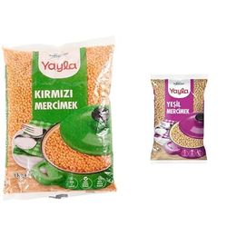 Yayla 1 kg Kırmızı Mercimek + 1 kg Yeşil Mercimek