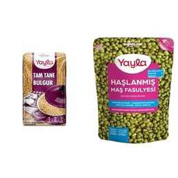 Yayla 1 kg Tam Tane Pilavlık Bulgur + 400 gr Haşlanmış Maş Fasulyesi