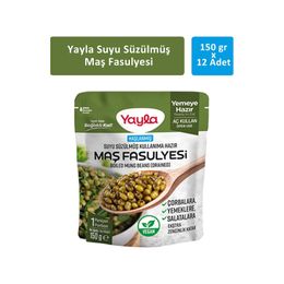 Yayla 12x150 gr Suyu Süzülmüş Haşlanmış Maş Fasulyesi