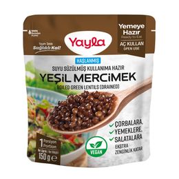 Yayla 150 gr Suyu Süzülmüş Haşlanmış Yeşil Mercimek