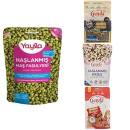 Yayla 400 gr Haşlanmış Maş Fasulyesi + 400 gr Börülce + 500 gr Gurme Maş Fasulye+ 360 gr Fit Kinoalı Bulgur