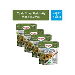 Yayla 4x150 gr Suyu Süzülmüş Haşlanmış Maş Fasulyesi