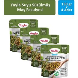 Yayla 4x150 gr Suyu Süzülmüş Haşlanmış Maş Fasulyesi