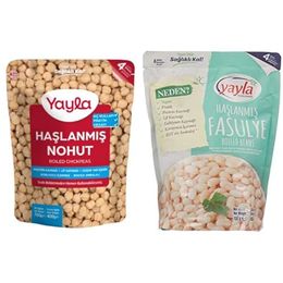 Yayla 700 gr Haşlanmış Nohut + 700 gr Haşlanmış Fasulye