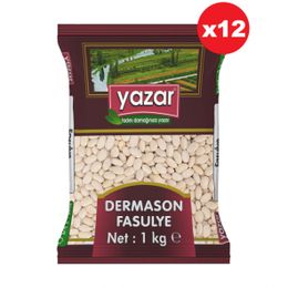 Yazar 12 x 1 KG Bakliyat Dermason Kuru Fasulye