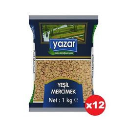 Yazar 12x1 kg Yeşil Mercimek